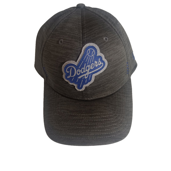 Los Angeles Dodgers New Era 39THIRTY Gray Fitted Cap MLB Preowned Great - Picture 1 of 5